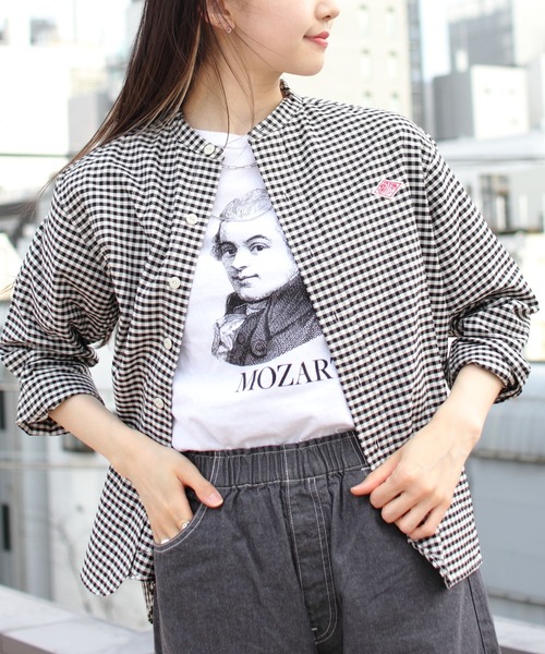 Danton（ダントン） 長袖シャツ 38 ブラック レディース : ZOZOTOWN 