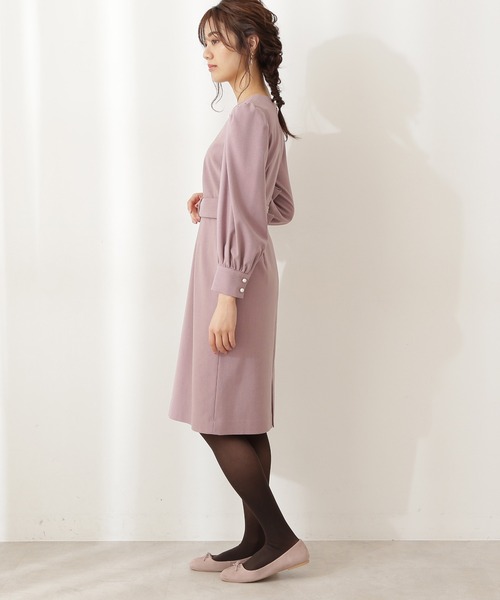 「PROPORTION BODY DRESSING」 長袖ワンピース SMALL ダークベージュ レディース_画像5