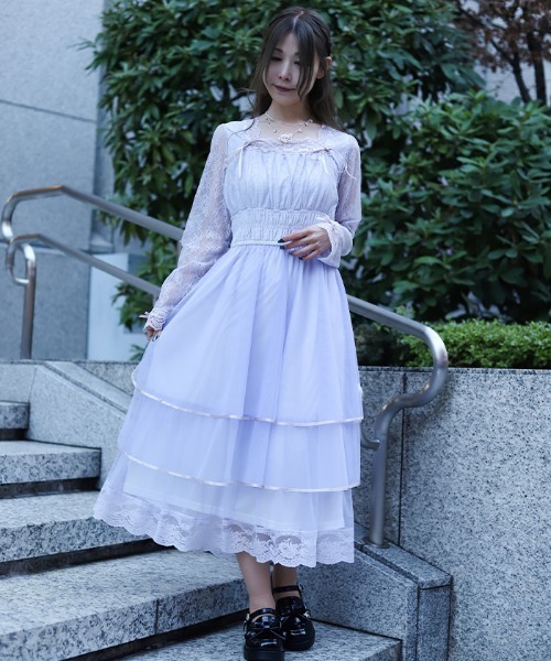 axes femme（アクシーズ ファム） 長袖ワンピース FREE ラベンダー