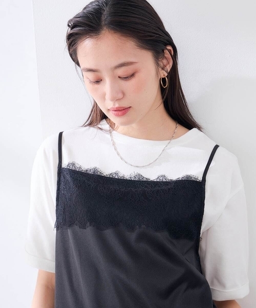 apuntob / ハーフスリーブ カットソー Tシャツ 半袖 イタリア製 紺 a.v.v（アー・ヴェ・ヴェ） tシャツ 半袖 「接触冷感/UVカット