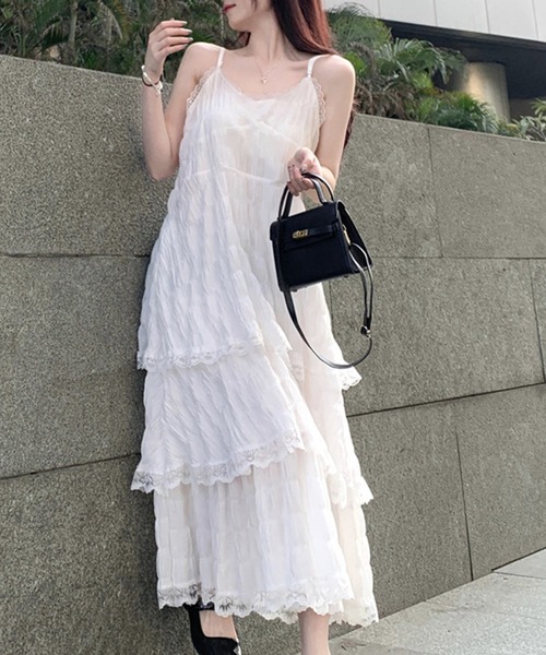 「DAY CLOSET」 キャミソールワンピース M ホワイト レディース_画像2