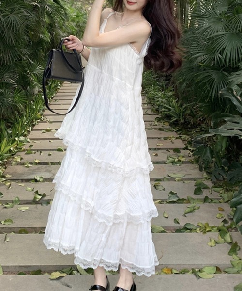 「DAY CLOSET」 キャミソールワンピース M ホワイト レディース_画像3