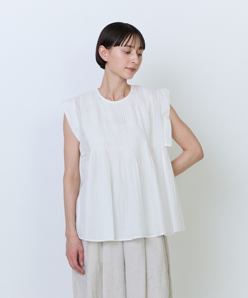 LOISIR リネンシャツ ブラウス シャツ インドコットンキャンブリック