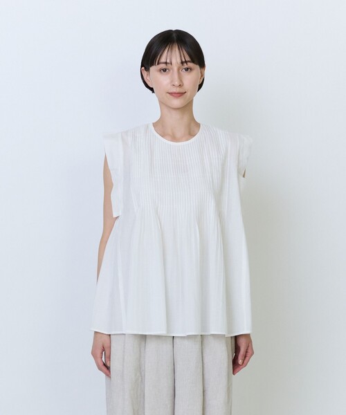 LOISIR リネンシャツ ブラウス シャツ インドコットンキャンブリック