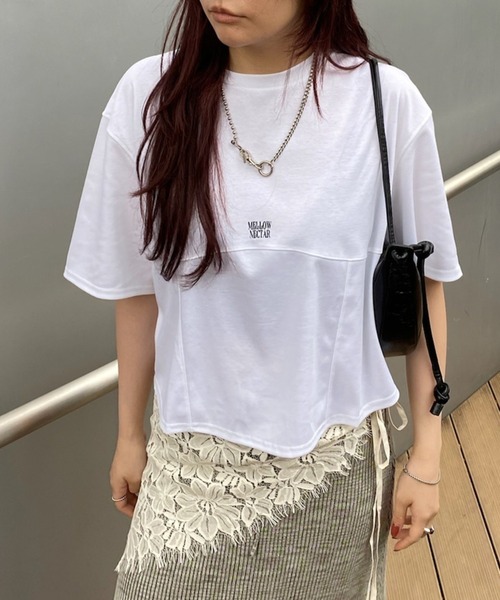 Ameri（アメリ） tシャツ 半袖 BACK OPEN SHINE TEE レディース