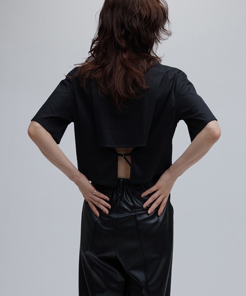 Ameri（アメリ） tシャツ 半袖 BACK OPEN SHINE TEE レディース
