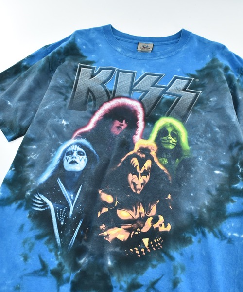 tシャツ 「USED」Y2K LIQUID BLUE “KISS” バンドTシャツ メンズ