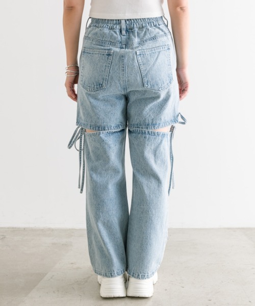 「OLIVE des OLIVE」 デニムパンツ SMALL グレー レディース_画像4