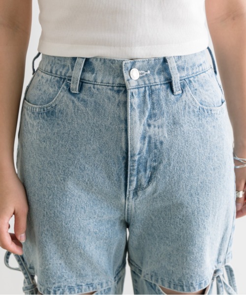 「OLIVE des OLIVE」 デニムパンツ SMALL グレー レディース_画像6