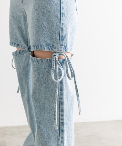 「OLIVE des OLIVE」 デニムパンツ SMALL グレー レディース_画像8