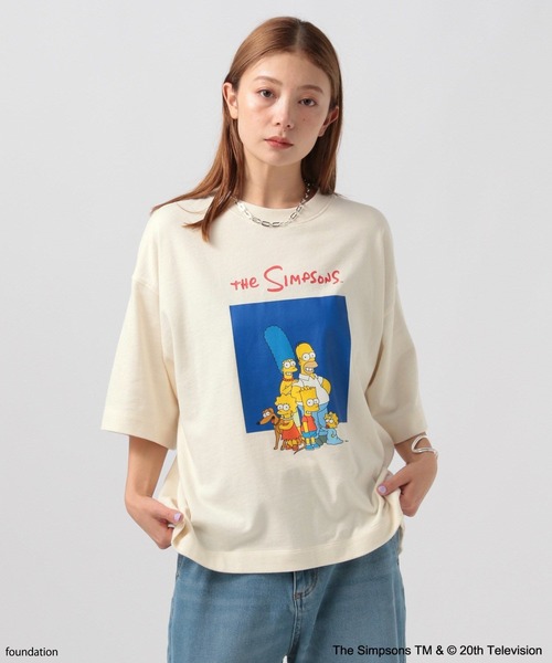 「The Simpsons」 半袖カットソー FREE ブルーグリーン レディース_画像5