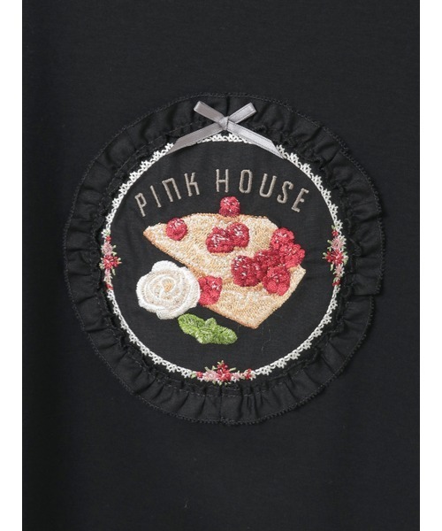 PINK HOUSE（ピンクハウス） tシャツ 半袖 クレープリー刺繍アップリケ