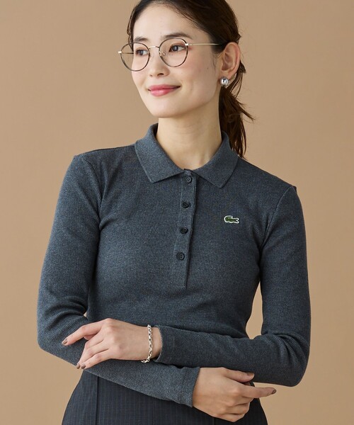 LACOSTE（ラコステ） 長袖ポロシャツ 34 ブラック レディース