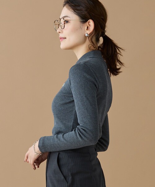LACOSTE（ラコステ） 長袖ポロシャツ 34 ブラック レディース