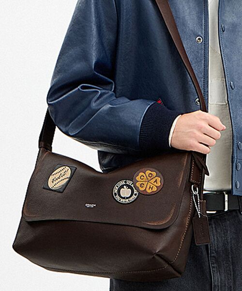 COACH メンズメッセンジャーバッグ（バッグ、小物素材：本革、レザー