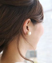 colleca la（コレカラ） パール ピアス 「14mm」大粒コットンパール