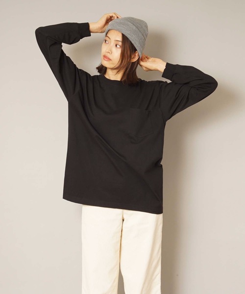 tシャツ Tシャツ メンズ 「HANES/ヘインズ」ＢＥＥＦＹ　Ｌ／Ｓ　ＰＯＣＫ−ＴＥＥ　Ｈ５１９６ 　ビーフィー　ポケット付き　ロンT　無地　ユニセ｜zozo｜03