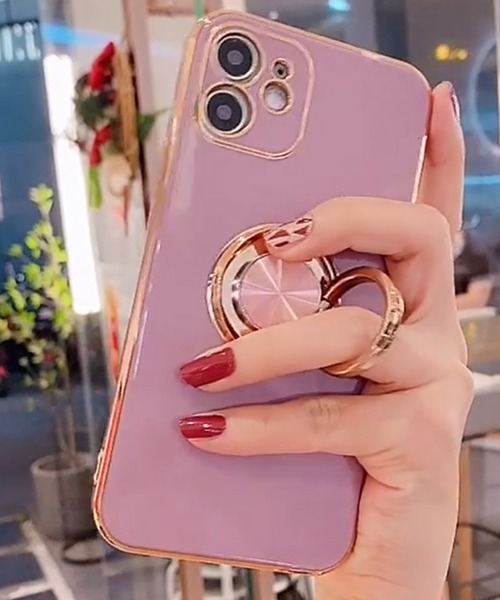 モバイルケース 薄型 リング付き ゴールドフレーム Iphoneケース Zozotown Paypayモール店 通販 Paypayモール