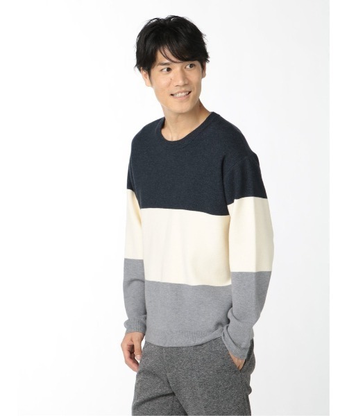 ニット エムエフエディトリアルメンズ M F Editorial Men ストレッチウォッシャブル ふわもち 三段切替 クルーニット Zozotown Paypayモール店 通販 Paypayモール