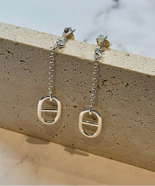 ピアス 「blatto 925silver」anchor 925 ホワイトシルバー 両耳ピアス bla-pierce-anchor-1の画像