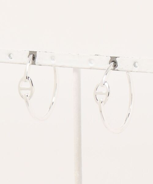 ピアス 「blatto 925silver」anchor 925 ホワイトシルバー 両耳ピアス bla-pierce-anchor-1の画像