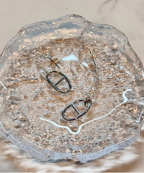 ピアス 「blatto 925silver」anchor 925 ホワイトシルバー 両耳ピアス bla-pierce-anchor-1の画像
