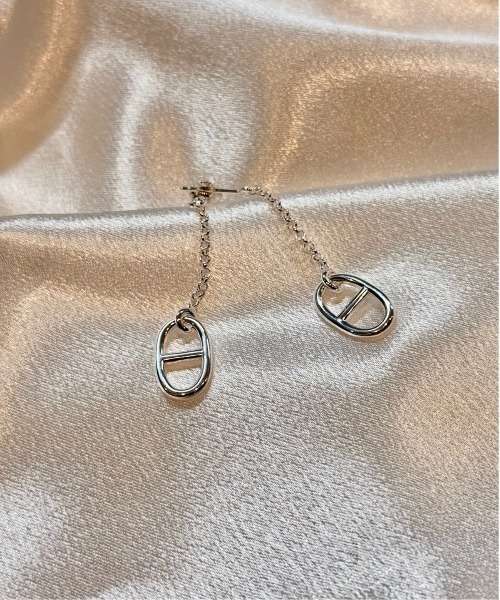 ピアス 「blatto 925silver」anchor 925 ホワイトシルバー 両耳ピアス bla-pierce-anchor-1の画像