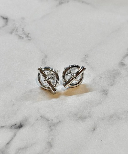 ピアス 「blatto 925silver」anchor 925 ホワイトシルバー 両耳ピアス bla-pierce-anchor-1の画像