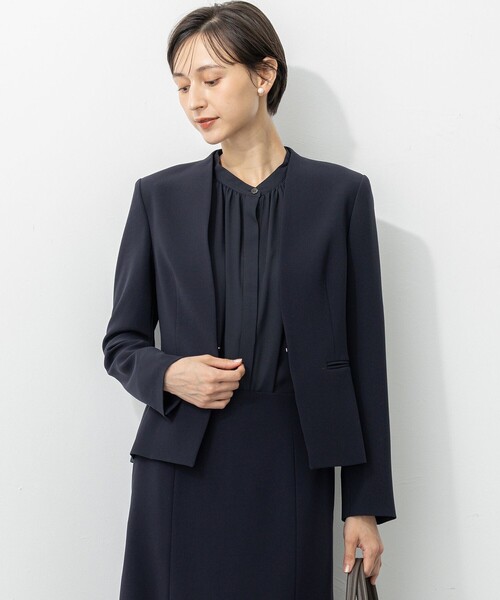 【絶品】 23区 ジャケット 「セットアップ対応 ノーカラージャケット ジャケット・アウター