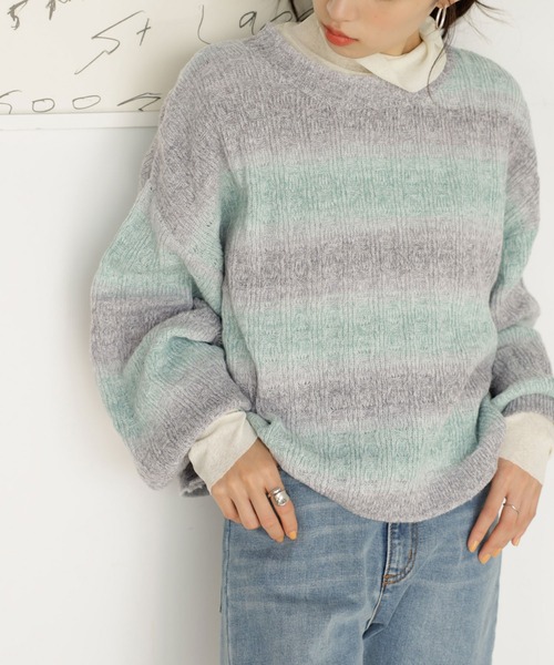 GeeRA（ジーラ） ニット セーター セットアップ対応グラデーション