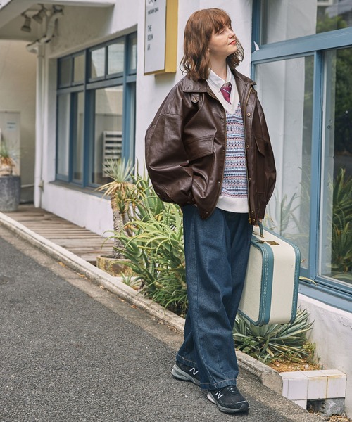 MONO-MART（モノマート） ブルゾン アウター 比翼デザインヴィンテージ