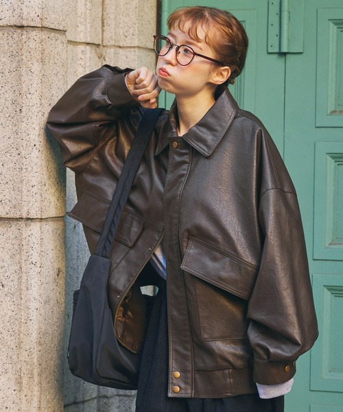 MONO-MART（モノマート） ブルゾン アウター 比翼デザインヴィンテージ