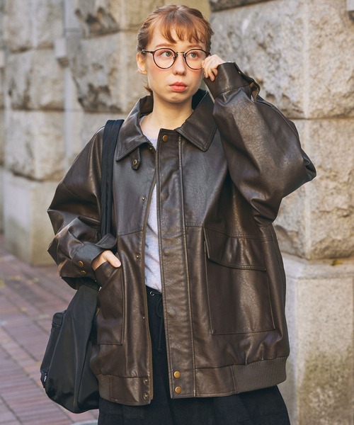 MONO-MART（モノマート） ブルゾン アウター 比翼デザインヴィンテージ