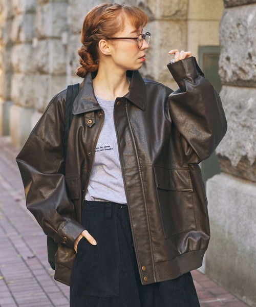 MONO-MART（モノマート） ブルゾン アウター 比翼デザインヴィンテージ