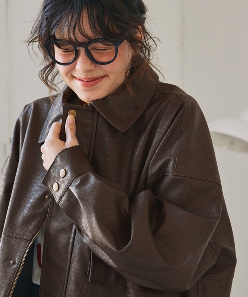 MONO-MART（モノマート） ブルゾン アウター 比翼デザインヴィンテージ