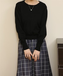 ニット切り替えプリーツロングワンピース Retro（VIADOAN） プリーツワンピース ニット ニットワンピース