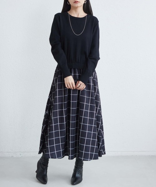 MAISON DE THERESE（メゾン ド テレーズ） ワンピース 切り替えニット