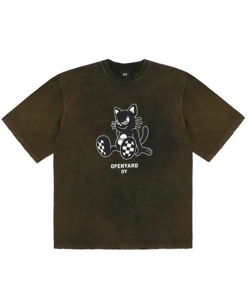 OY tシャツ 「OY/オーワイ」GARMENT DYEING BLACK CAT/後染め