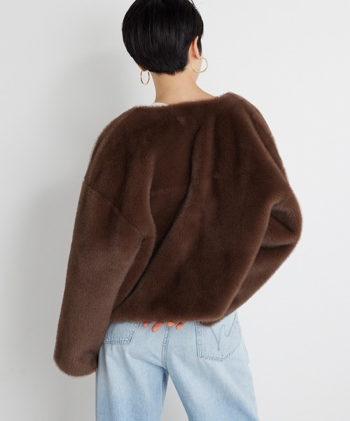 Whim Gazette アウター 「THE PAUSE」エコファーショートコート