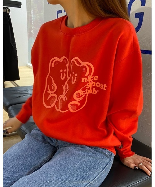 tシャツ 「UNISEX」niceghostclub／グミベアロゴプルオーバー(裏起毛)/ナイスゴーストクラブ/スウェット/2984107 レディース NICE GHOST CLUB tシャツ 「UNISEX」niceghostclub／グミベア