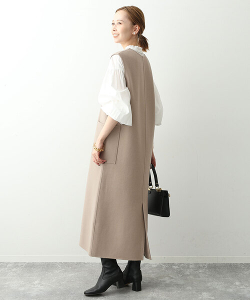 SLOBE IENA ワンピース ジャンパースカート ダブルフェイス