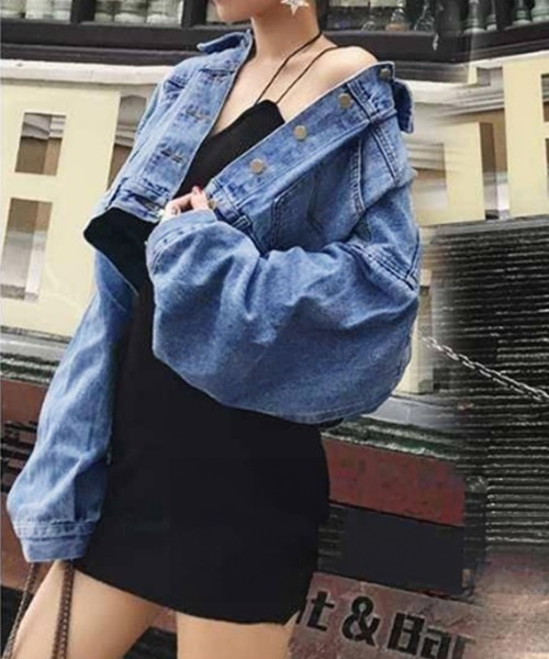 短いコートのファッション破れた布のデニムジャケットの上着\r s-xl 86HANYAM-004-BL.jpg