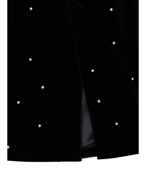 Ameri スカート UND STUDS VELOUR PENCIL SKIRT : ZOZOTOWN