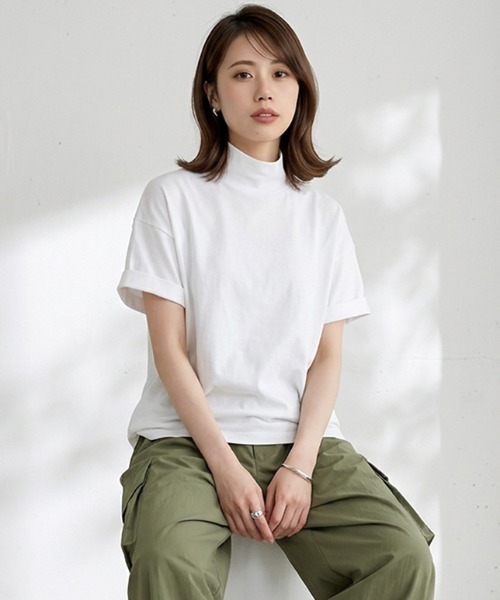 coco 中古 アルチビオ archivio レディース 半袖シャツ 36(S) 白 ホワイト ハイネックカットソー COCOMOMO tシャツ 半袖 「選べる2タイプ×カラー展開あり」 半袖Tシャツ