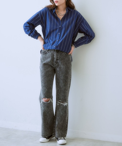 【大きいサイズ】ドストライプＳＨ 大きいサイズと大きい服のメンズ通販【ビッグエムワン】【BB2024