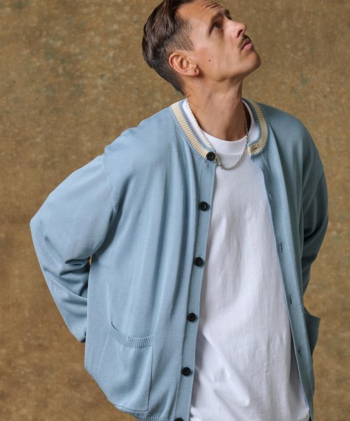 THEOREM カーディガン mcg3448- Classic CN Cardigan メンズ