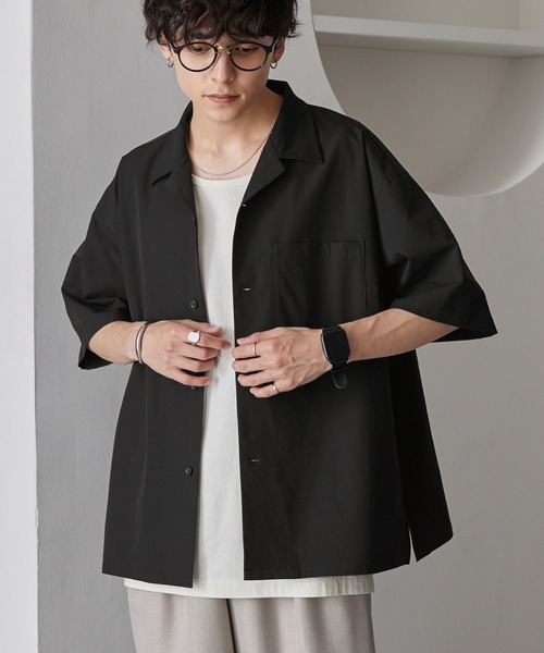 ジャケットライクハーフスリーブシャツ epnok シャツ 「EPNK」Jacket like half sleeve shirt