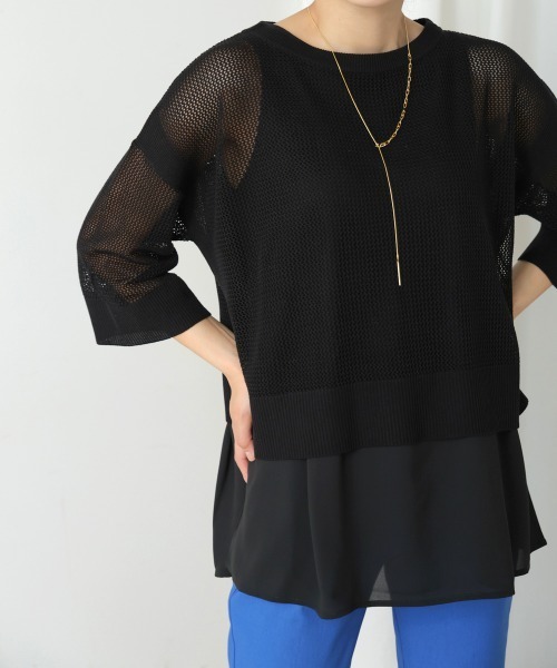 vintage メッシュ チュニック　レディース Bou Jeloud チュニック メッシュレイヤードセット : ZOZOTOWN