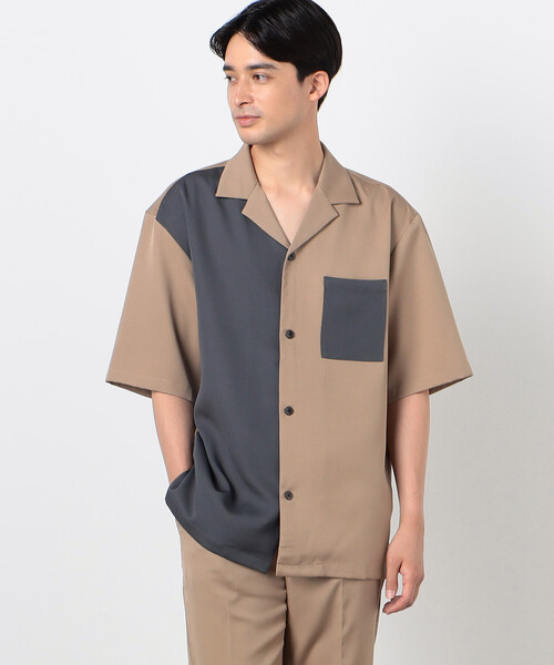 COMME CA ISM（コムサイズム） シャツ ファンクショナル バイカラー