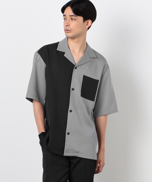 びおら様ご依頼品 COMME CA ISM（コムサイズム） シャツ ファンクショナル バイカラー